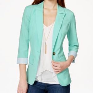Mint Boyfriend Cut Blazer